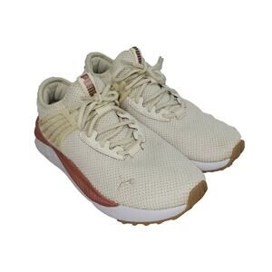 Puma Shoes Womens Size 7.5 Beige Gold Athletic Running Shoe Training Exercise